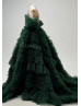 Green Tulle Ruffled Flower Girl Dress Christmas Dress Green Tulle Ruffled Flower Girl Dress Christmas Dress